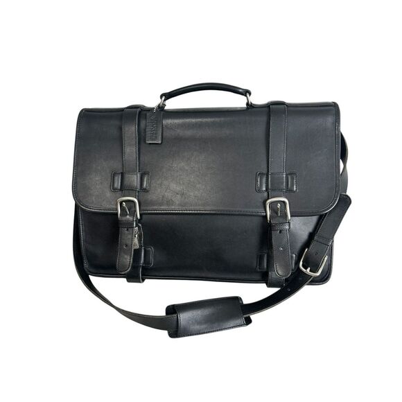 Vintage Coach Madison British Black Leather Briefcase Messenger Laptop Bag 5325 - Picture 2 of 16